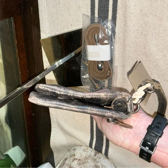 NWT Bed Stu Leather Cadence Wallet Wristlet Crossbody Bag Black Lux MSRP $175 - Picture 7 of 14